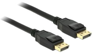 Delock 83807 DisplayPort-kabel DisplayPort Aansluitkabel DisplayPort-stekker, DisplayPort-stekker 3.00 m Zwart Vergulde steekcontacten