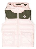 Moncler Enfant gilet colour block à design matelassé - Rose - thumbnail