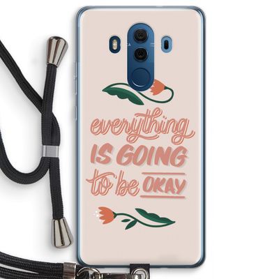 Optimistic flower girl: Huawei Mate 10 Pro Transparant Hoesje met koord