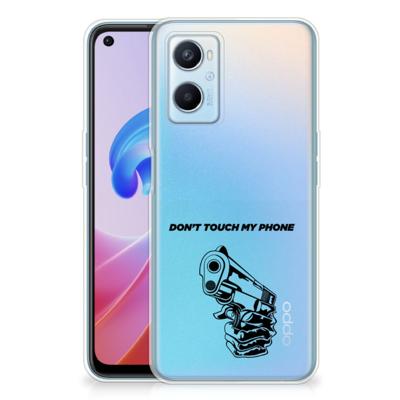 OPPO A96 | OPPO A76 Silicone-hoesje Gun Don't Touch My Phone OPPO A96 | OPPO A76 Silicone-hoesje Gun Don't Touch My Phone