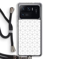 Zwart-witte kubussen: Xiaomi Mi 11 Ultra Transparant Hoesje met koord