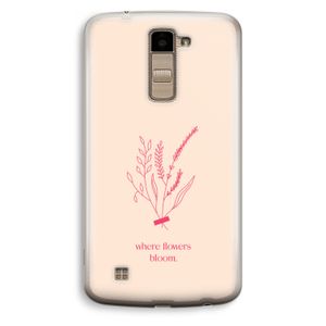 Where flowers bloom: LG K10 (2016) Transparant Hoesje