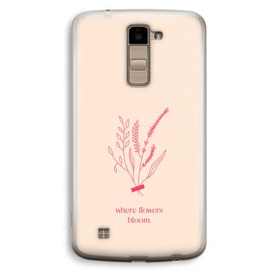 Where flowers bloom: LG K10 (2016) Transparant Hoesje