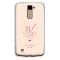 Where flowers bloom: LG K10 (2016) Transparant Hoesje