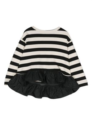 Monnalisa t-shirt rayé à manches longues - Noir