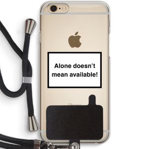 Alone: iPhone 6 / 6S Transparant Hoesje met koord