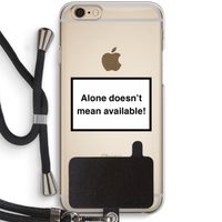 Alone: iPhone 6 / 6S Transparant Hoesje met koord