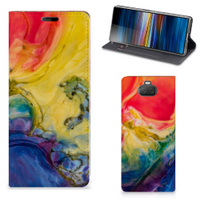 Bookcase Sony Xperia 10 Watercolor Dark - thumbnail