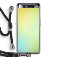 Minty mist pastel: Samsung Galaxy A80 Transparant Hoesje met koord