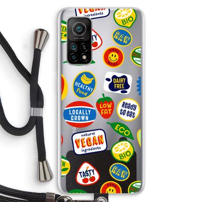 Fruitsticker: Xiaomi Mi 10T 5G Transparant Hoesje met koord