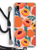 Perzik: Samsung Galaxy A10 Transparant Hoesje met koord