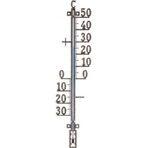 Buitenthermometer metaal koperkleurig 41 cm