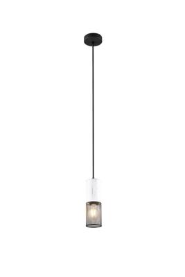 Trio Design hanglampTosh zwart met wit - 304300134