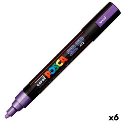 Markeerstiften POSCA PC-5M Paars (6 Stuks)