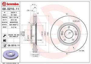 Remschijf BREMBO, Remschijftype: Binnen geventileerd, u.a. für Hyundai, KIA