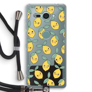 Citroenen: Sony Xperia XZ2 Compact Transparant Hoesje met koord