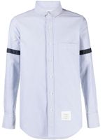 Thom Browne chemise en coton à brassards contrastants - Bleu - thumbnail