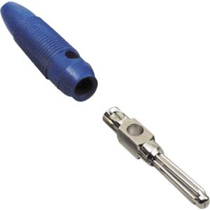 TRU COMPONENTS Pluimstekker Stekker, recht Stift-Ø: 4 mm Blauw 1 stuk(s)