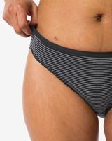 HEMA Damesslip katoen - 2 stuks zwart/wit (zwart/wit)