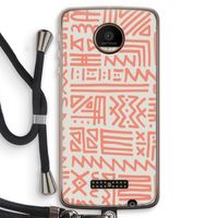 Marrakech Pink: Motorola Moto Z Force Transparant Hoesje met koord