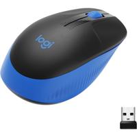 Logitech m190 full-size wireless mouse (blauw, 1000 dpi)