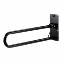 Toiletbeugel opklapbaar 76 cm - Mat zwart