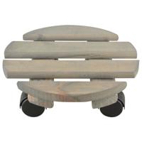 Esschert Design Plantentrolley - hout - 23 cm - tot 100 kg - trolley voor kamerplanten