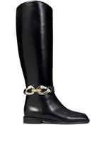 Tory Burch bottes Jessa à détail de chaîne - Noir - thumbnail