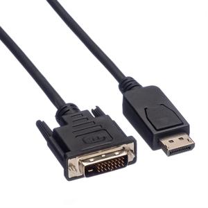 VALUE DisplayPort Kabel DP Male - DVI (24+1) Male, LSOH, zwart, 5 m