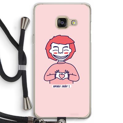 Hartje: Samsung Galaxy A3 (2016) Transparant Hoesje met koord