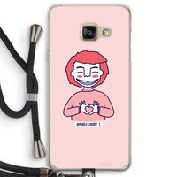 Hartje: Samsung Galaxy A3 (2016) Transparant Hoesje met koord Hartje: Samsung Galaxy A3 (2016) Transparant Hoesje met koord