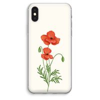 Red poppy: iPhone XS Max Transparant Hoesje