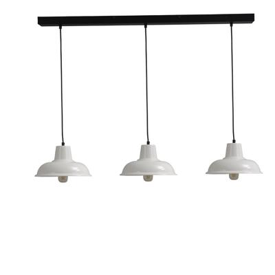 Masterlight Retro eettafellampDi panna Industria 3x26 3-lichts wit met zwart - 2045-06-06-S-100-3
