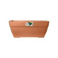 Elho Vibia Campana Terrasse 80 bloembak - Bruin - L 77 x B 35 x H 33 cm - buiten - 100% gerecycled