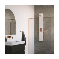 Brauer Copper Edition Thermostatisch Douchepaneel Calacatta Gold - 20 cm - 2-weg - Koper Geborsteld PVD