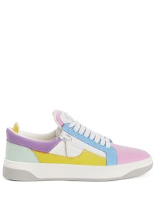 Giuseppe Zanotti baskets GZ94 à design colour block - Blanc