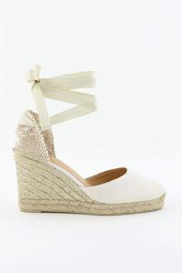 Castaner espadrilles Carina 8 met sleehak 021767 crème