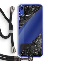 Zwart marmer: Honor Play 8A Transparant Hoesje met koord