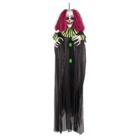 Boland Terror clown - 130 cm - halloween/horror - hangdecoratie - geluid en bewegingssensor