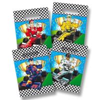 Folat Race/Formule 1 feestzakjes/snoepzakjes - 8x stuks - 18 x 28 cm