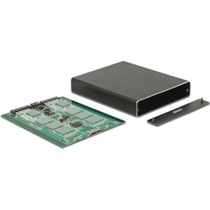 DeLOCK 2x M.2 Key B SATA > SuperSpeed USB 10 Gbps (USB 3.1 Gen 2) met RAID externe behuizing