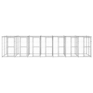 The Living Store Hondenkennel - Gegalvaniseerd Staal - 770 x 220 x 180 cm - Draadgaas