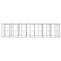 The Living Store Hondenkennel - Gegalvaniseerd Staal - 770 x 220 x 180 cm - Draadgaas - thumbnail