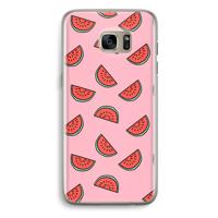 Watermeloen: Samsung Galaxy S7 Edge Transparant Hoesje