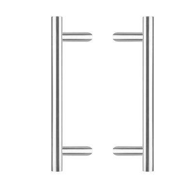 Intersteel Deurgrepen set T-schuin 300mm geborsteld RVS