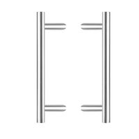 Intersteel Deurgrepen set T-schuin 300mm geborsteld RVS