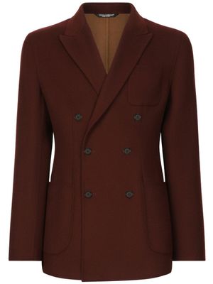 Dolce & Gabbana blazer en laine vierge - Rouge