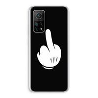 Middle finger black: Xiaomi Mi 10T 5G Transparant Hoesje