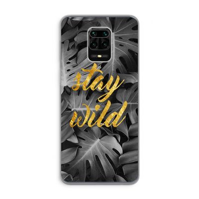 Stay wild: Xiaomi Redmi Note 9 Pro Transparant Hoesje