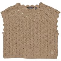 LEVV Meisjes crop top - Katy - Taupe